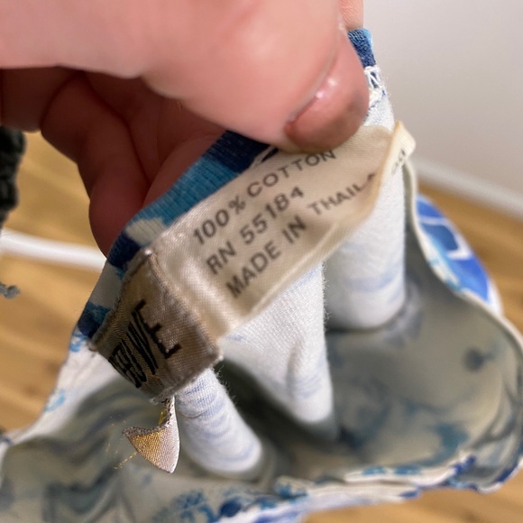 l'eau vive blue vintage shirt with button detail - Picture 5 of 5